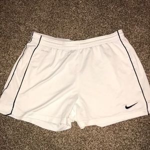 White Nike Athletic Shorts (Dri-Fit)